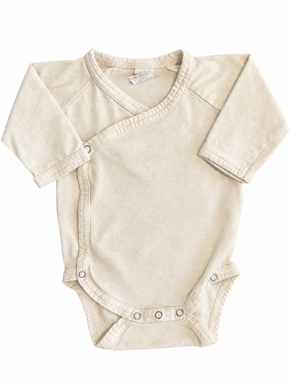 Kate Quinn Organic Cotton Kimono Bodysuit Cream 0–3 Months